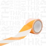 Fita Demarcação de Área - Laranja e Branco - Imagem 2